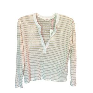 NWT Vineyard Vines Striped Linen Henley Size M